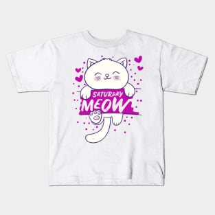 Saturday Meow Kids T-Shirt